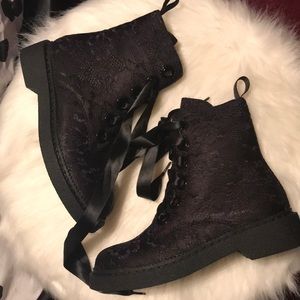 Dolls kill fake love combat boots